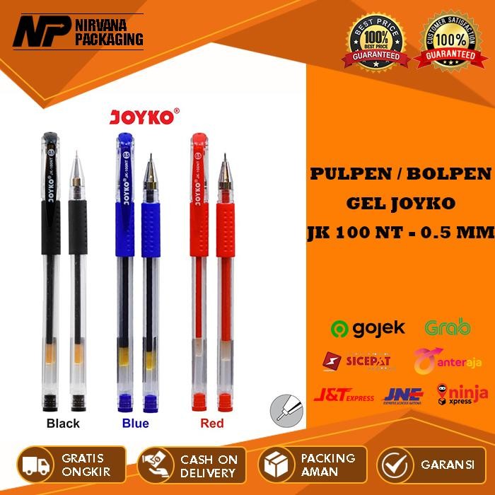 

ID PULPEN / BOLPEN / PEN / PENA GEL JOYKO JK 100 NT JK-100 NT 0.5 MM HITAM BIRU MERAH