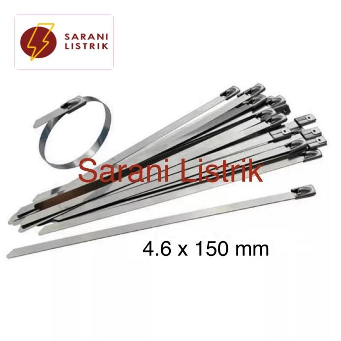 

ID STAINLESS CABLE TIES - KABEL TIS STAINLESS 4.6 X 150 MM 15 CM - 100PCS