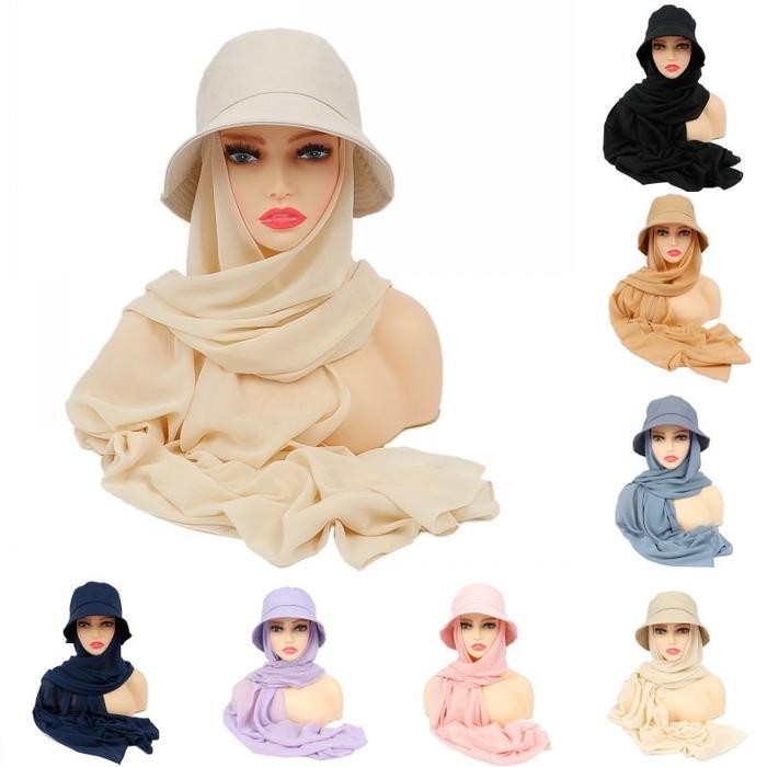 pashmina topi /hijab instan topi/hijab kekinian