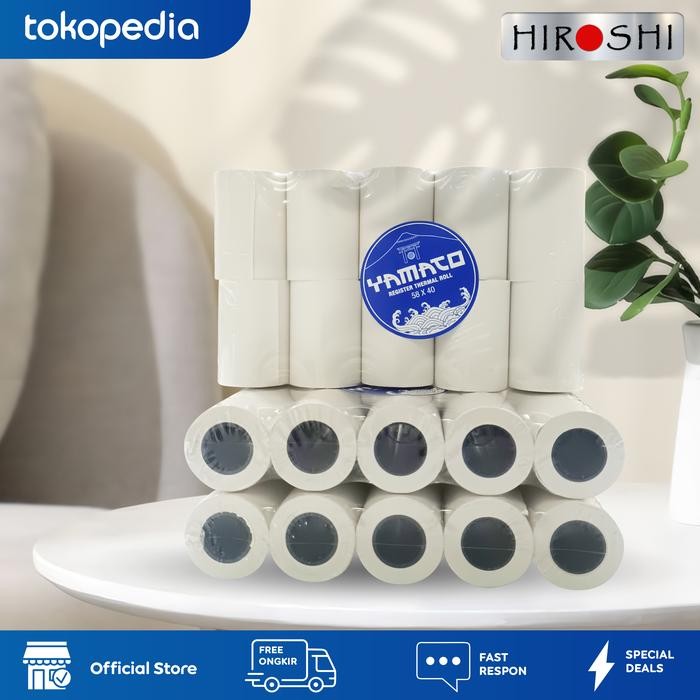 

KOIC (Paket 20 Roll) Kertas Thermal Paper Roll Ukuran 58 X 40 Kas Paper