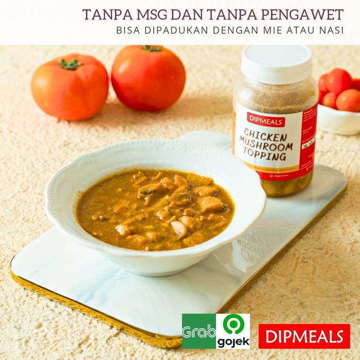 

dipmeals chicken mushroom topping healthy frozen food stok terbatas