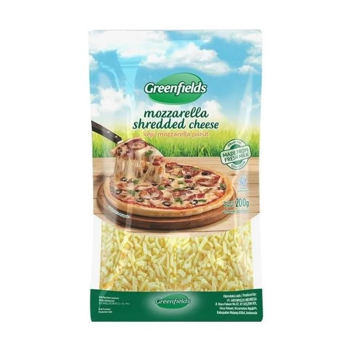

greenfields mozzarella shredded cheese 200g - keju parut stok terbatas