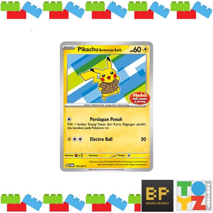 8KHY Pikachu Berkemeja Batik ( Batik Staryu ) Promo 155/Sv-P Pikachu'S Indonesia Journey -
