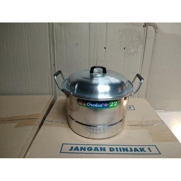 Panci Sarang Serbaguna Orchid / Panci Langseng Aluminium 22