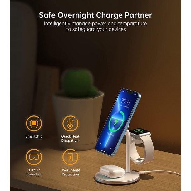 Choetech T585-F 3 In 1 Magnetic Wireless Charging Stand 15W Kode 181