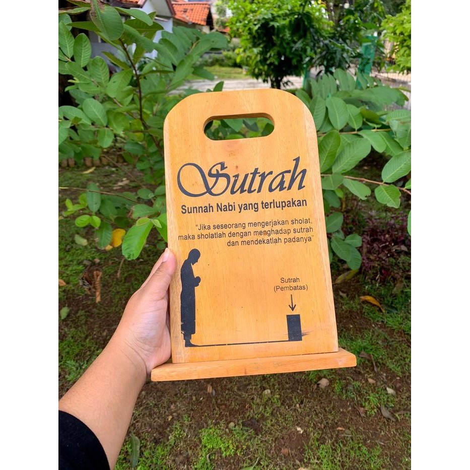 

Promo Sutrah Sholat Kayu - Pembatas Sholat Sunnah 1 Sisi Sablon