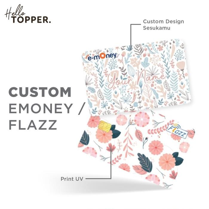 Terbaru Custom Kartu eMoney Flazz Mandiri - Cetak Nama, Logo, E-Toll Card