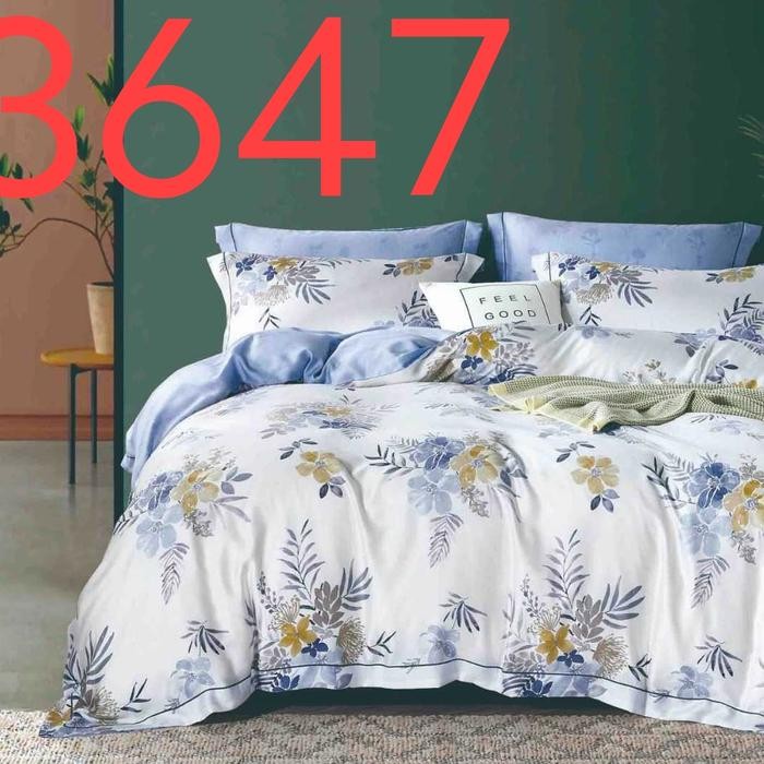 Picasso 1 Set Seprei Dan Badcover Bahan Tencel Organik Uk 160,180,200