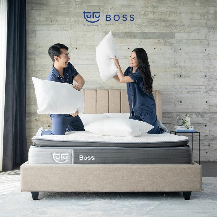 Turu Boss - Kasur Pocket Spring Bed Turu Boss Uk. 100X200 (Super Single) + Bantal