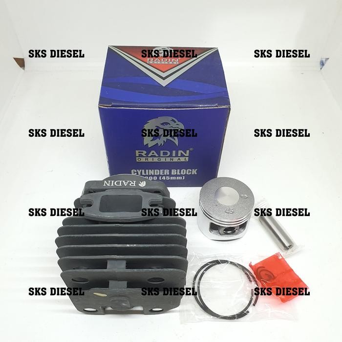 @@@@] 5200 Block Blok Boringan Komplit Chainsaw Sinso Mini 45mm Merek Radin