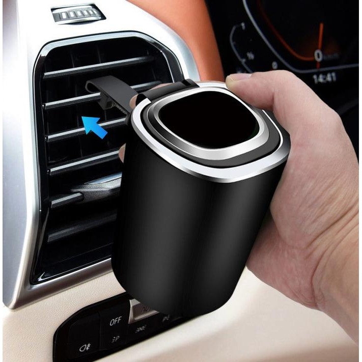 Khusus Grab Led Asbak Rokok Mobil Asbak Rokok Mobil Portable Led Multifungsi Mini Storage For