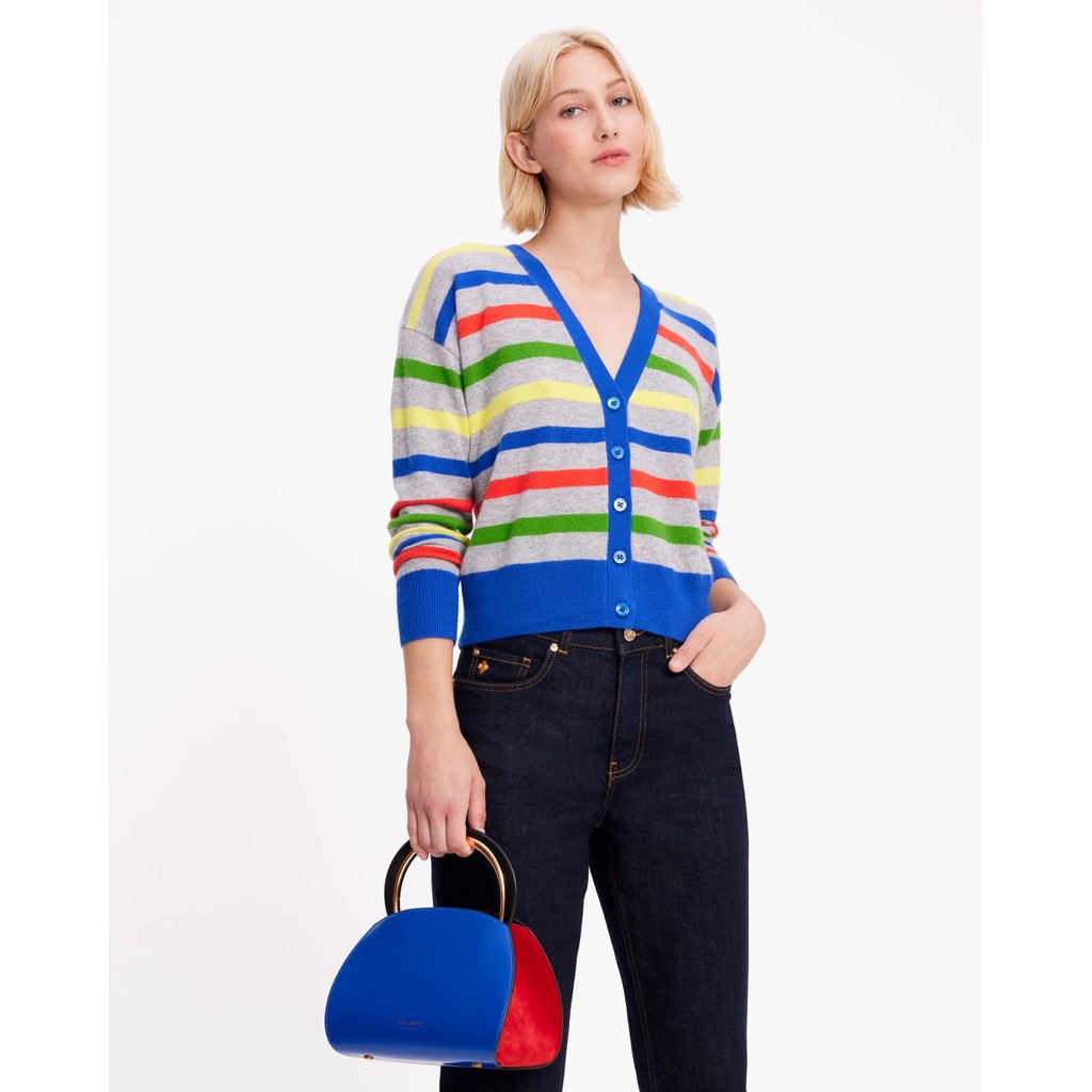 Kate Spade Modern Multi Stripe Cashmere Cardigan - Cardigan Wanita
