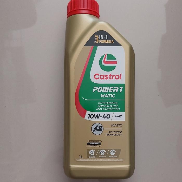 Oli Mesin Motor CASTROL POWER1 Matic 10W-40 10W40 1 L Liter