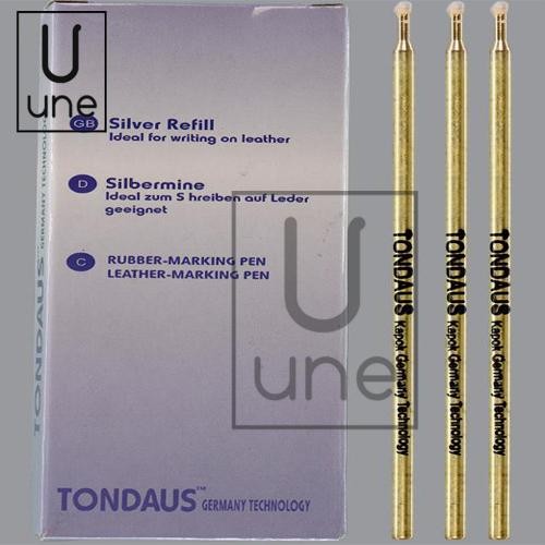 50 Pcs/Dus Silver Pen / Pen Putih Tondaus Leather Mark ,Penanda Bahan