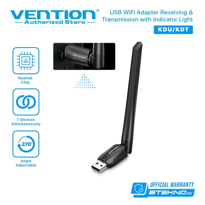 VENTION WIRELESS USB ADAPTER DONGLE WIFI DUAL BAND ANTENA