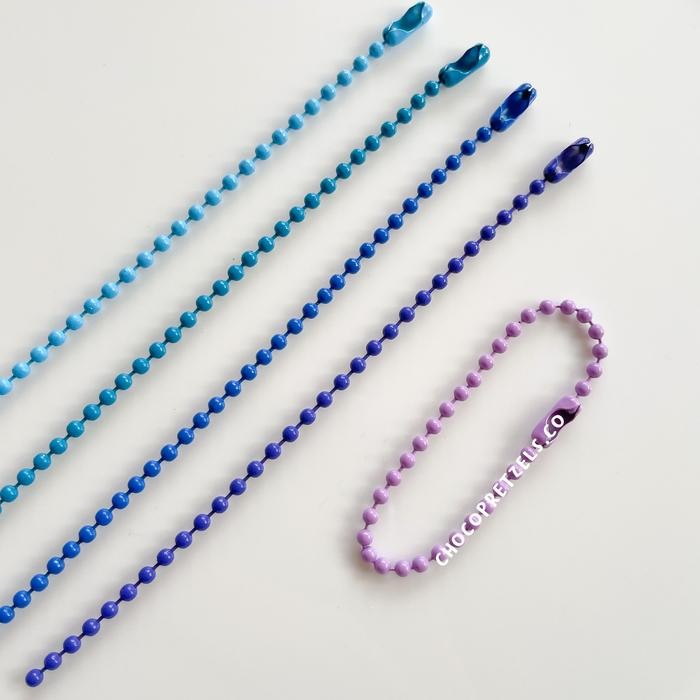 

New [10 PCS] Rantai Biji Lada Warna / DIY Keychain Bahan Gantungan Kunci Ballchain Warna