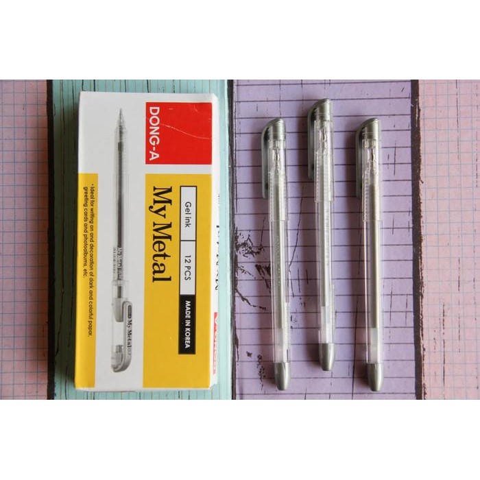 

New Pen DONG-A my metal (tinta emas/silver)