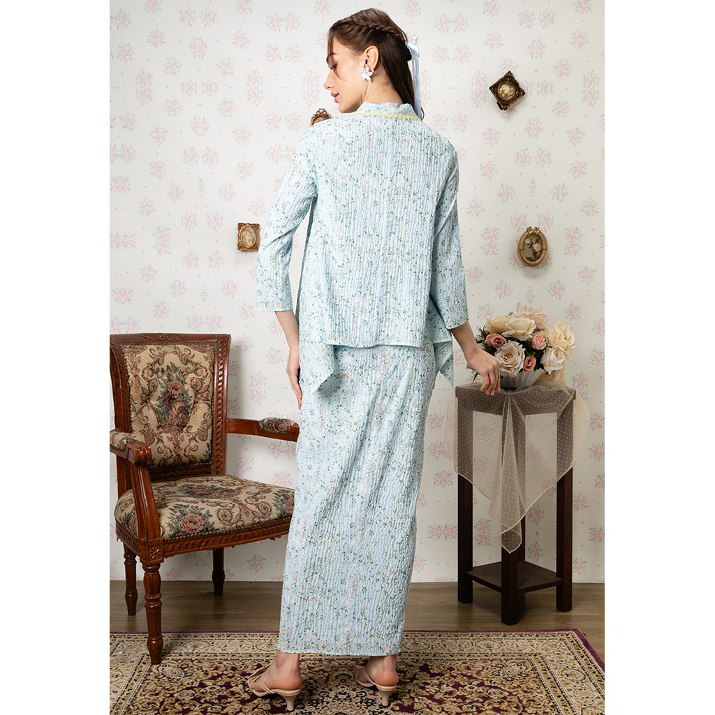 Lubna - DALILI HANDKERCHIEF KEBAYA SET (Wanita) (LT BLUE)