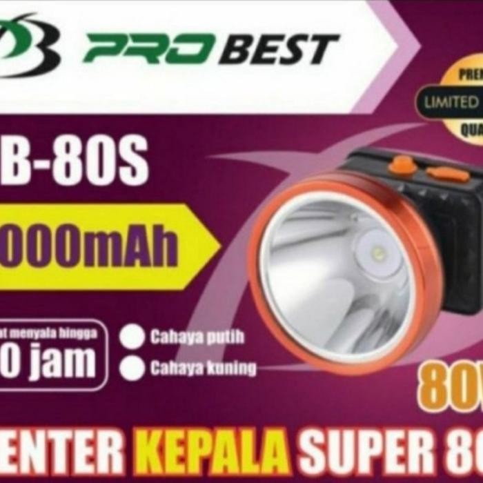 Hot Sale Senter Kepala Probest Pb-80S 80Watt