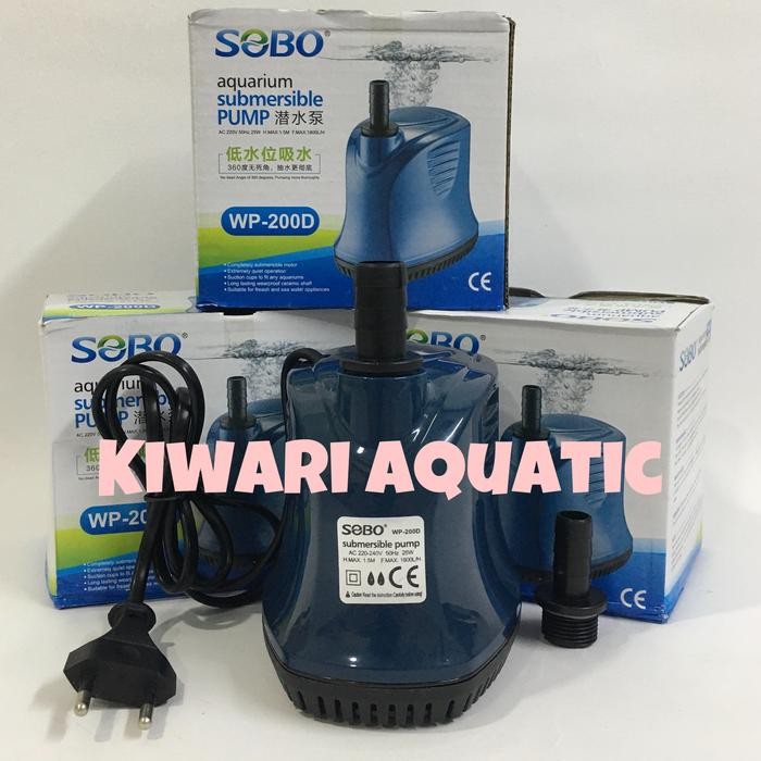 SIAP KIRIM SOBO WP-200D SUBMERSIBLE PUMP - POMPA CELUP AQUARIUM