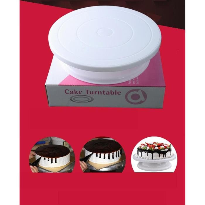LOGU Cake turn table, Pemutar kue, Alat pemutar cake kue, meja putar