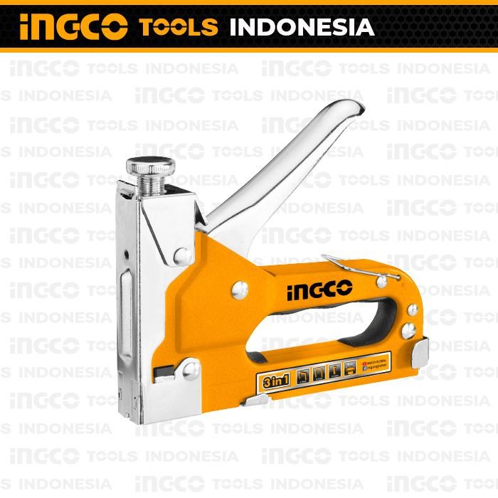 3-In-1 Staple Gun Ingco Hsg1405 - Stapler Staples Steples Tembak Jok