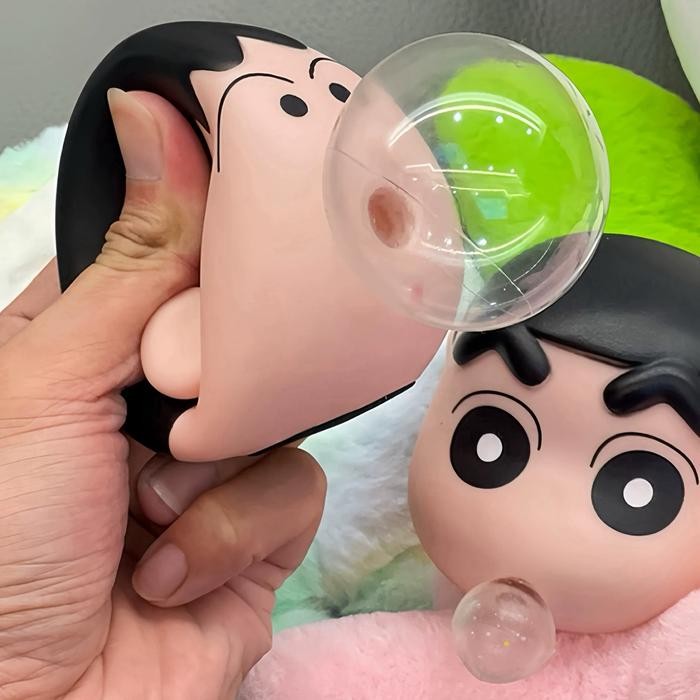 Mainan Squishy Shinchan Sincan Sinchan Shincan Shin Chan Boo Meniup Gelembung Bubble Busa Stress