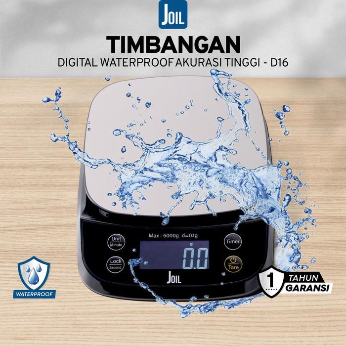 Joil Timbangan Dapur Digital 5Kg & 10Kg Waterproof Charger - D16