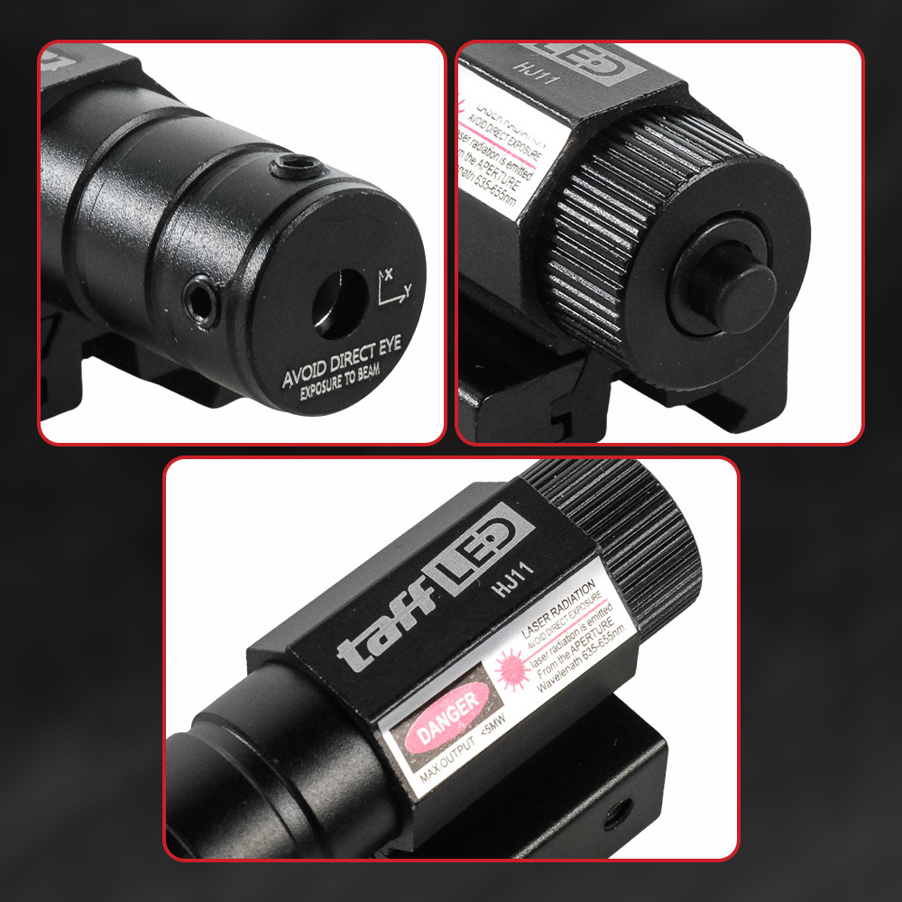 TaffLED Tactical Red Dot Laser Mount Airsoft Rifle 11/20mm - HJ11