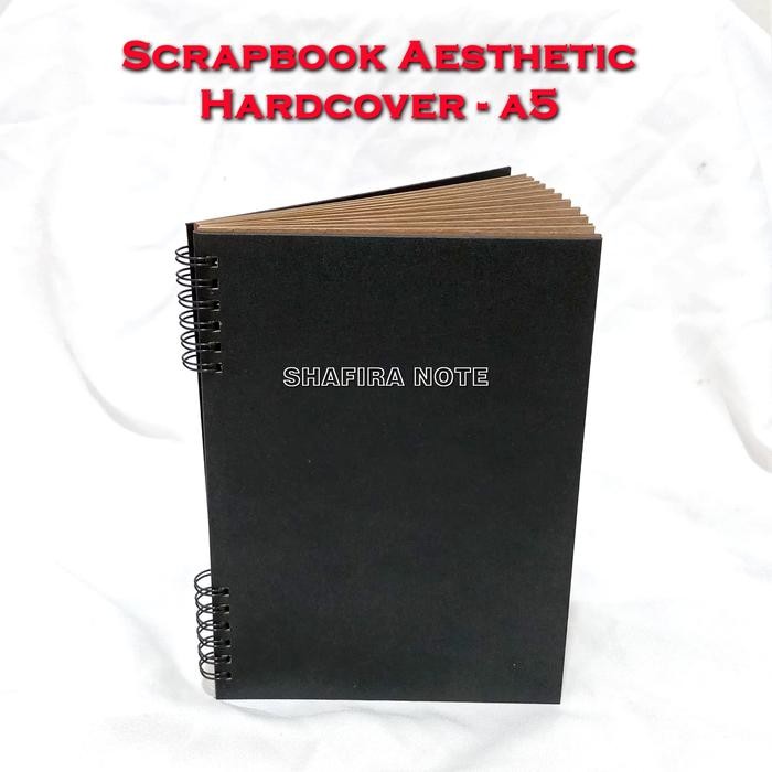 

Bisa Grab! A5 Scrapbook Hardcover Coklat Aesthetic Album Foto Vintage Buku Gambar Notebook Kado