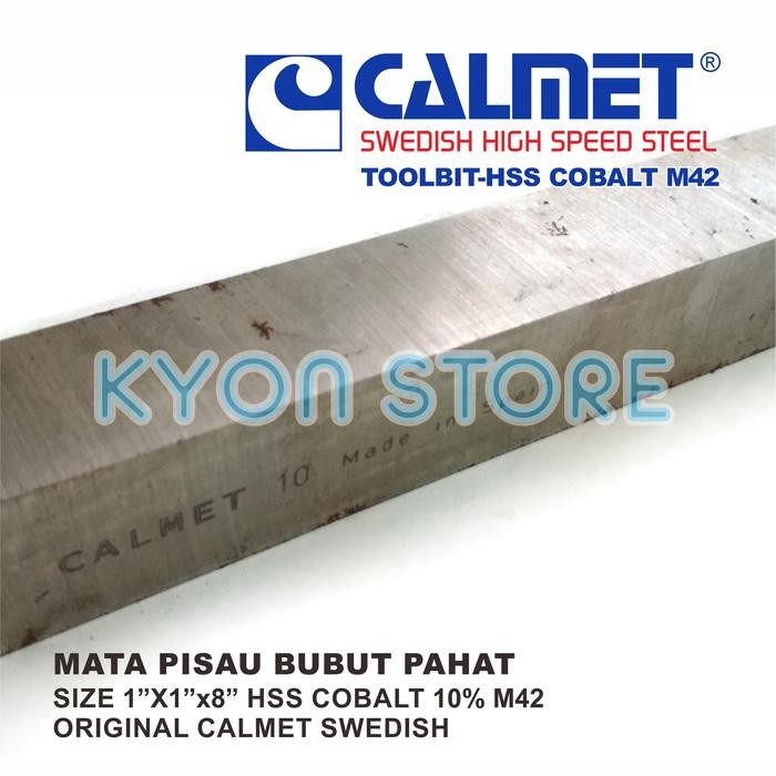 Termurah Mata Pisau Bubut Pahat Size 1X1X8 Hss Cobalt 10 M42 Calmet Swedish Terlariss !!