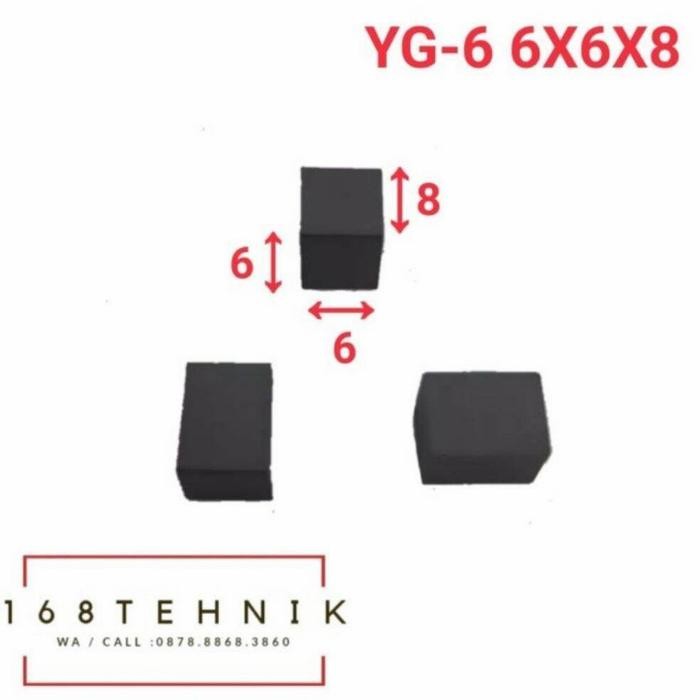 New Mata Widia Cemented Carbide Tip Yg6 6X6X8 Box / Betel Widia Yg-6 6X6X8 Terlariss 