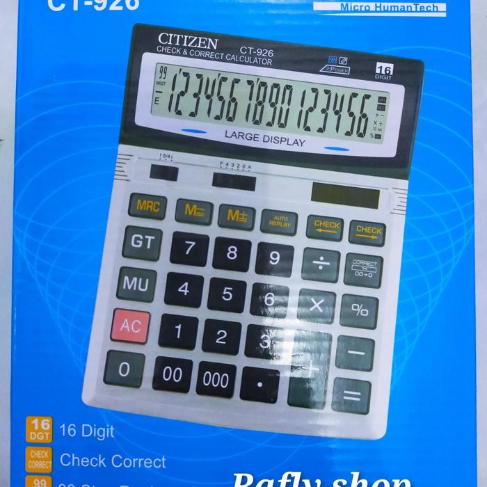

kalkulator citizen besar 16digit ct 926 kode 252