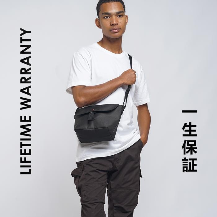 TFG Sling Bag Tas Selempang Pria Postman 431 Black Lifetime Warranty