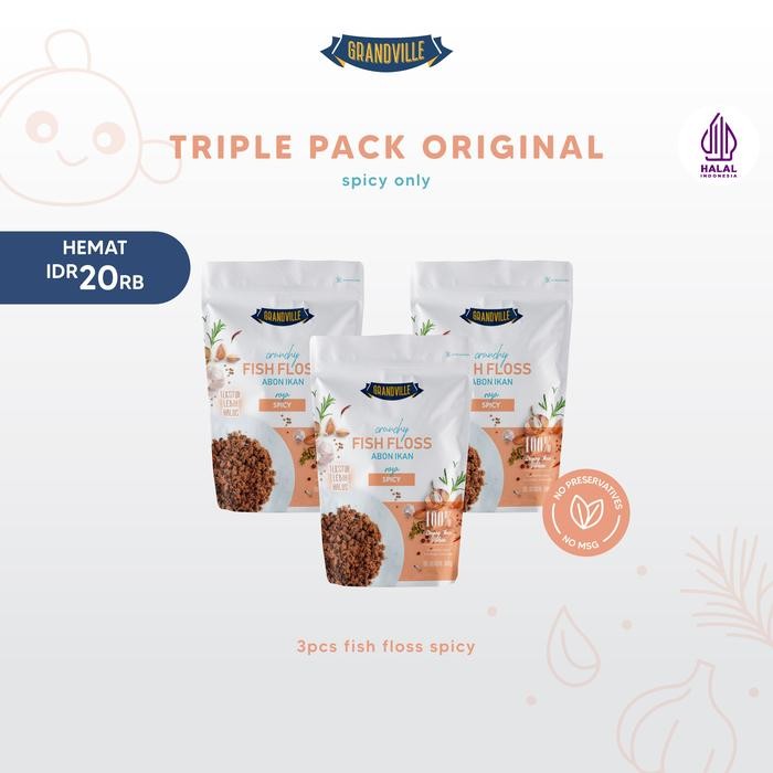 

SIAPKIRIM Grandville Abon IKAN Crunchy Pack Spicy - Non Msg Gluten Free READY STOCK