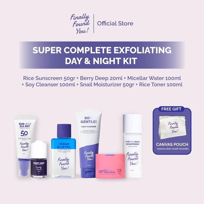 

[PRE ORDER] Finally Found You! Super Complete Exfoliating Day & Night Kit 6in1: (Micellar water