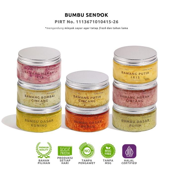 

LUXEHEALTH- Bumbu Sendok Paket (8 Jar) Bawang + Bumbu Dasar 200G