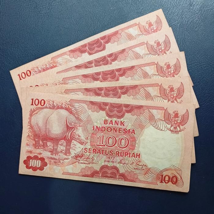 Uang Kuno 100 Rupiah Bergambar Badak Asli