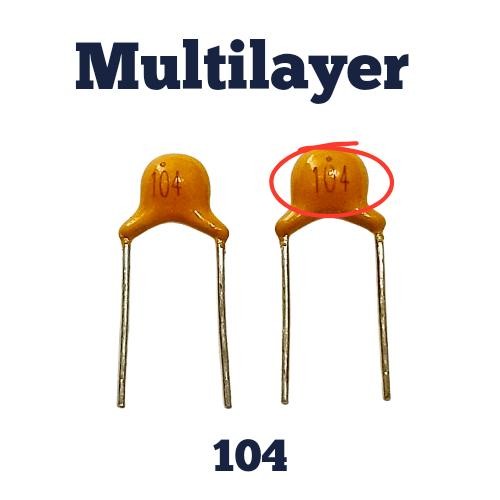 PJ Multilayer capacitor 104pf