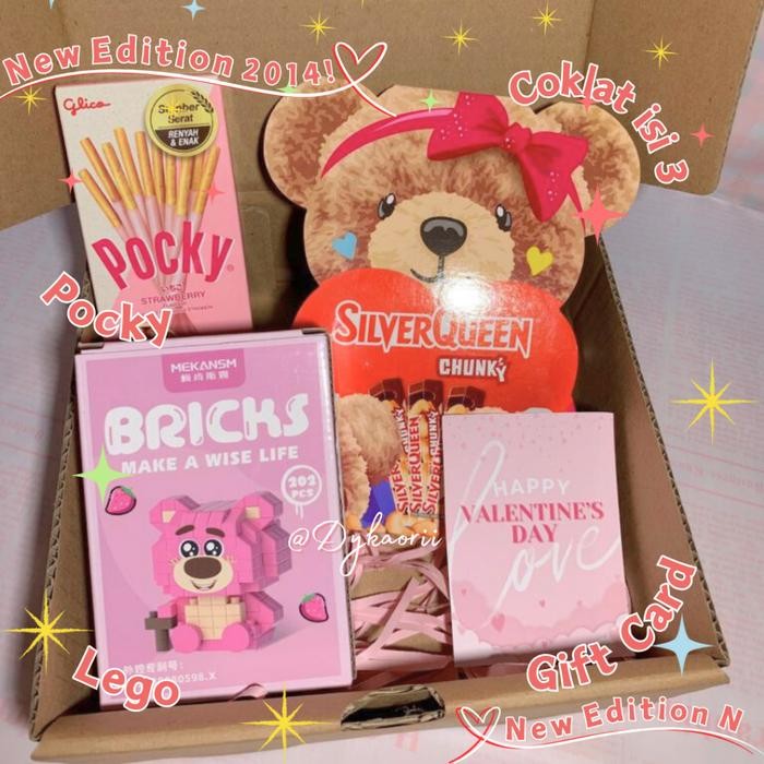 

READY SIAP KIRIm hampers coklat cadbury silverqueen bear ayang murah original natal valentine