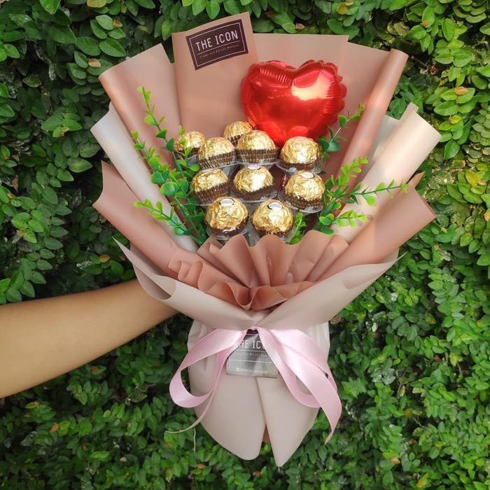 

buket coklat ferrero rocher buket coklat valentine kado valentine