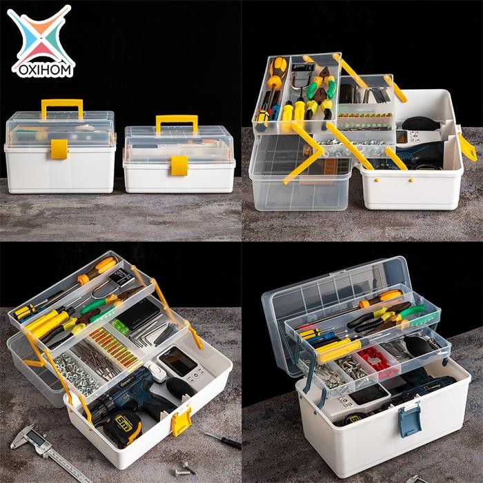 

Oxihom Tool Box Kotak Obat Kotak Penyimpanan Box Mainan Box Plastik Box Pancing