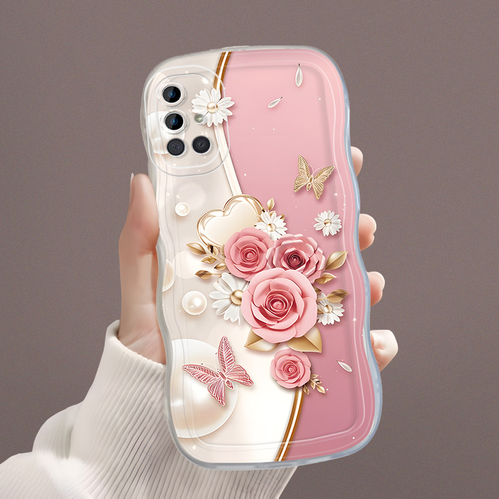 Casing Hp Untuk Compitable With Samsung Galaxy A71 Case Softcase Kesing Soft Cassing Bunga 5393