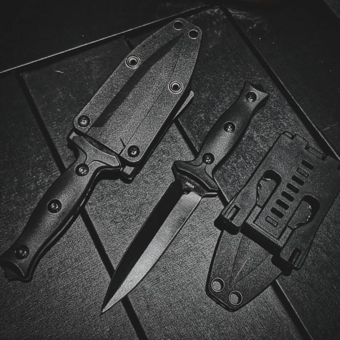 Usmc Straight Pointed Knife Dager Dagger With Kydex Holster Usa Steel