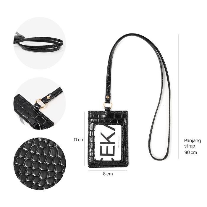 

Ready Ceka Lanyard Fiora Id Card Holder Name Tag Gantungan Leher Kartu Pengenal