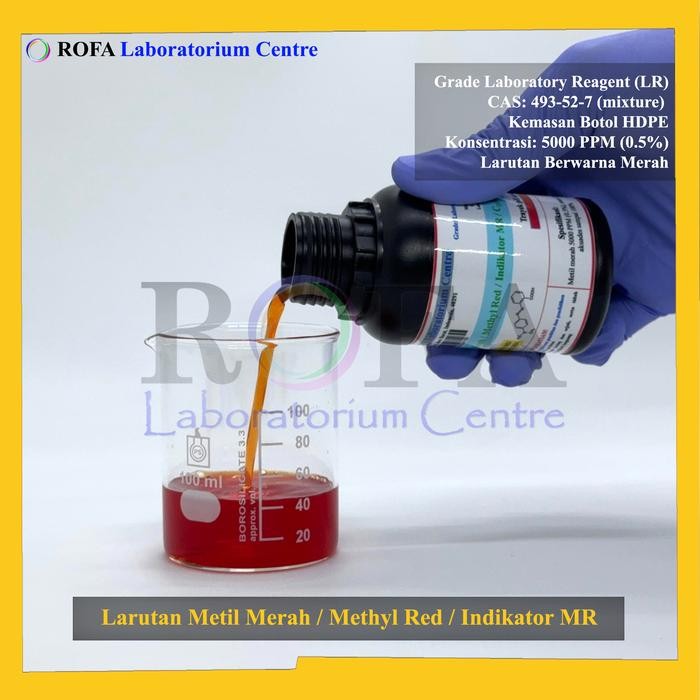 Pilihan- Larutan Metil Merah / Methyl Red Solution / Indikator Mr 0.5% 100