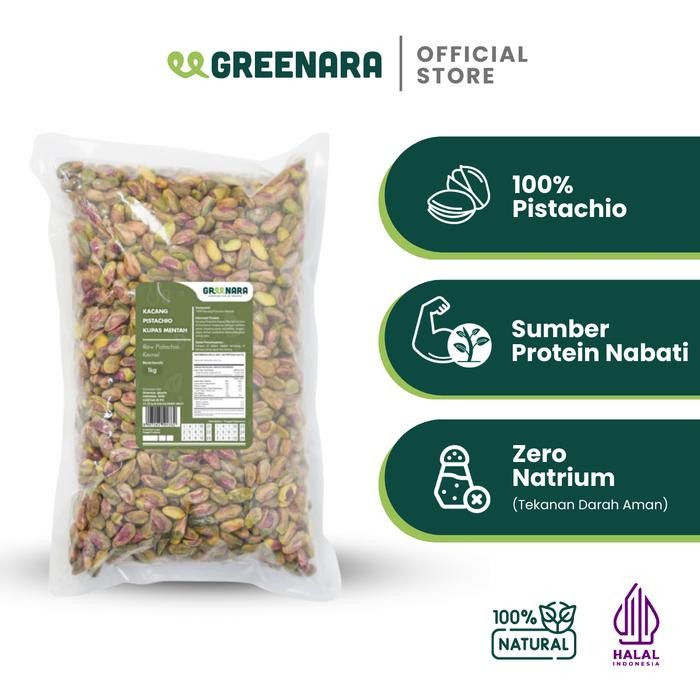 

Greenara Kacang Pistachio Kupas 1kg / Pistachio Kernel