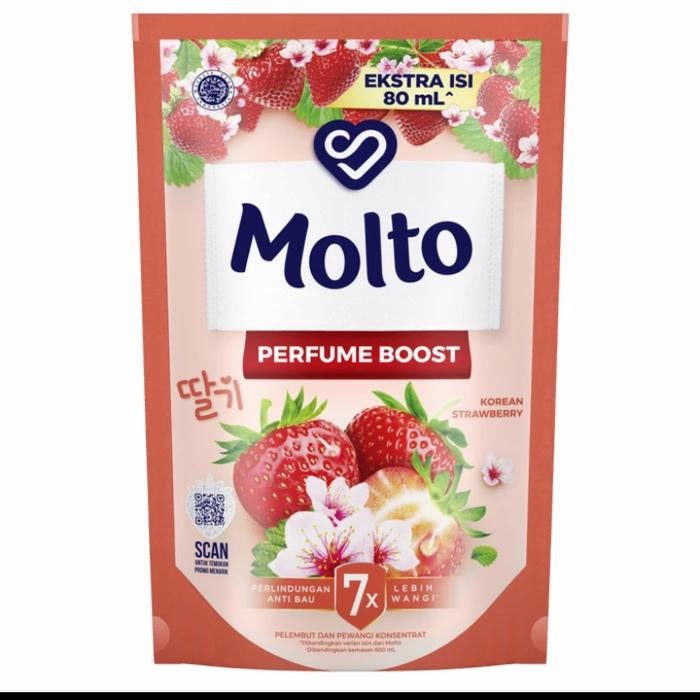 Pilihan- Molto Korean Strawberry 680Ml All In One Pelembut Dan Pewangi 680 Ml