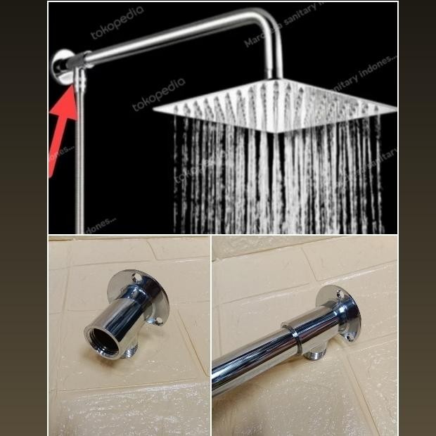 Paloma Voone - Dudukan Shower Tanam/Konektor Shower Tanam Jalur Luar