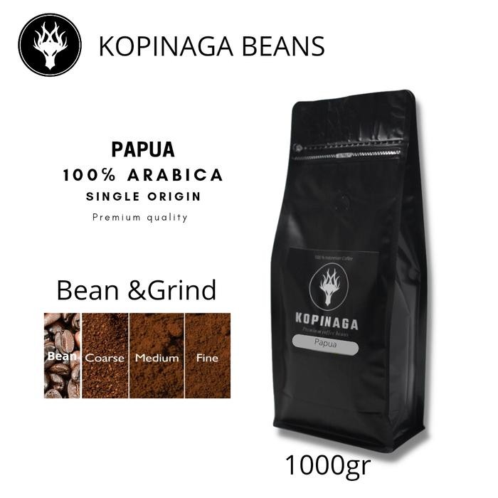 

Kopi Papua Arabica bubuk dan biji 1KG/500GR/250GR